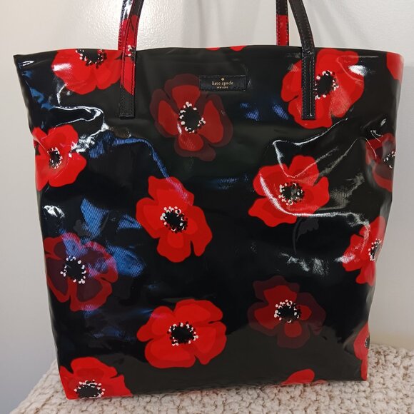 Kate Spade Daycation Poppy Bon Shopper Jodi Cosmetic Bag Set NWOT - Picture 2 of 14